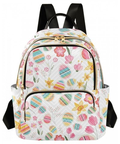 Cute Easter Eggs Birds Flowers Women Backpack Purse Shoulder Bag Color Small $17.81 Backpacks