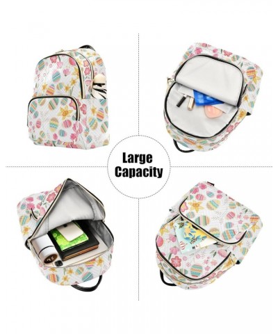 Cute Easter Eggs Birds Flowers Women Backpack Purse Shoulder Bag Color Small $17.81 Backpacks