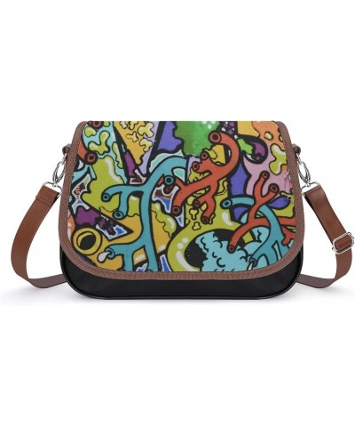 Leather Hobo Bags Women's Crossbody Shoulder Bag Classic City Top Handle Satchels Colorful Cartoon Chick Color7 $24.50 Hobo Bags