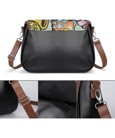 Leather Hobo Bags Women's Crossbody Shoulder Bag Classic City Top Handle Satchels Colorful Cartoon Chick Color7 $24.50 Hobo Bags