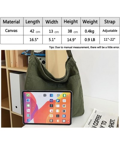 Canvas Tote Bag for Women Men Unisex Purses Women's Crossbody Handbags Hobo Shoulder Bag for Teen Girls… Brown-a $14.28 Totes