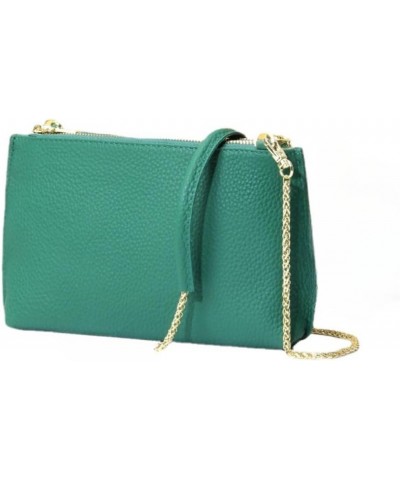 Genuine Leather Small Shoulder Bag Crossbody Bag Phone Pouch Phone Clutch Purse Wallet Handbag Green $34.54 Totes