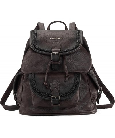 Backpack Purse for Women Soft Washed Leather Drawstring Casual Travel Backpacks Washed Leather-coffee $16.80 Backpacks