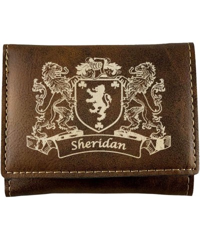 Sheridan Irish Coat of Arms Rustic Leather Wallet $12.28 Wallets