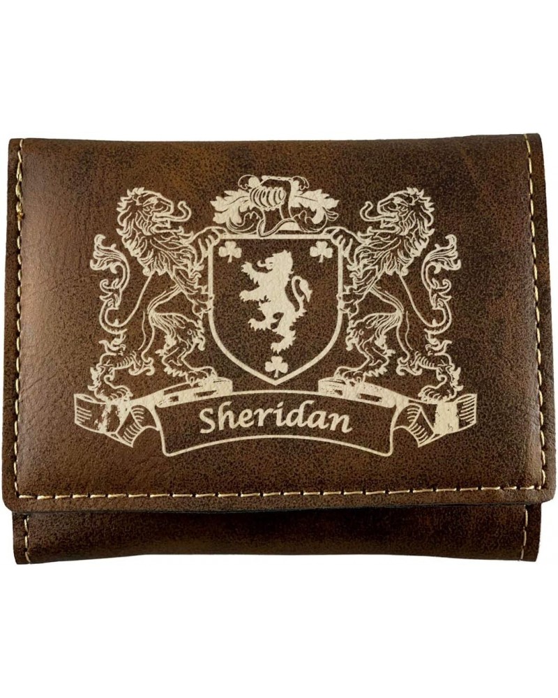 Sheridan Irish Coat of Arms Rustic Leather Wallet $12.28 Wallets