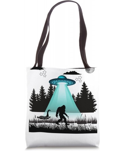 Sasquatch Silhouette Alien Vintage Tote Bag $9.84 Totes