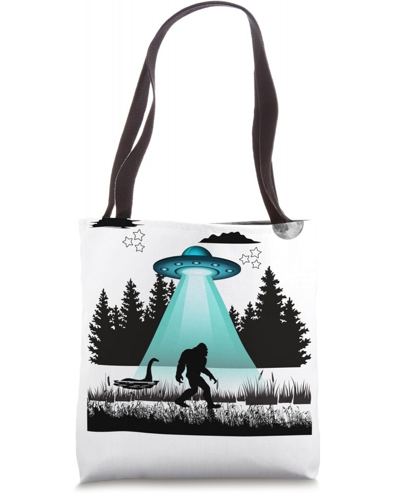 Sasquatch Silhouette Alien Vintage Tote Bag $9.84 Totes