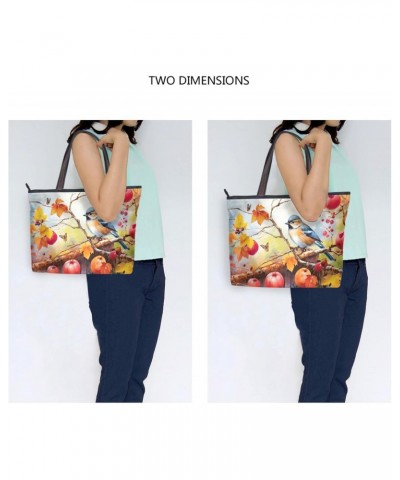 Women Tote Bags Autumn Fall Bird Butterfly Top Handle Satchel Handbags Shoulder Bag for Shopping L 20847939 $11.33 Satchels