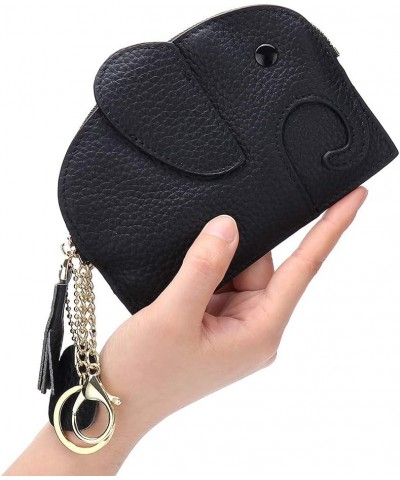 Wallet for Women Leather Coin Purse for Girls Cute Elephant Handbag Small Tassel Card Holder Zip Wallet Collection Organizers...