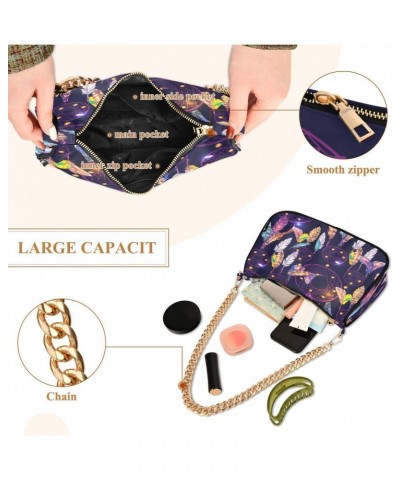 Dream Catcher Bohemia Aztec Purple Women's Handbags Tote Crossbody Bag Purse Ladies Shoulder Bag Hobo Handbag $15.29 Totes