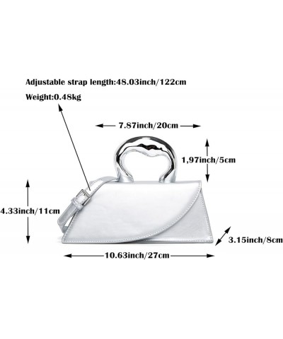 Small Silver Bag Crossbody Bags Satchels Y2K Evening Bags Handbag for Women Hobo Bags Shoulder Bags Tote Bag for Women 2024 B...