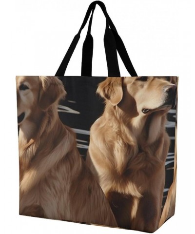 Shoulder Bag Casual Work Bag for Women Golden Retrievers Large Capacity Bags for Shopping,Travel Beach Gym $11.92 Totes