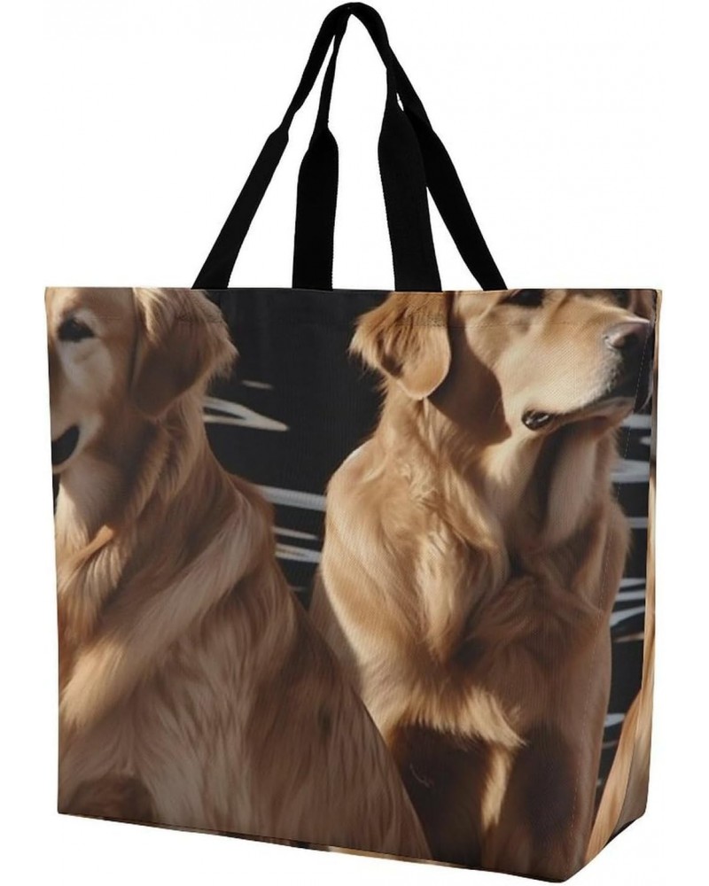 Shoulder Bag Casual Work Bag for Women Golden Retrievers Large Capacity Bags for Shopping,Travel Beach Gym $11.92 Totes