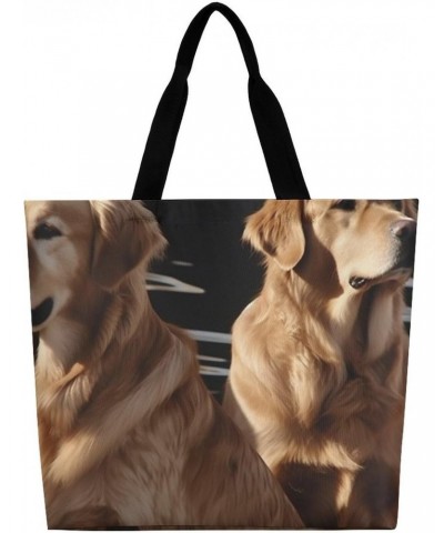 Shoulder Bag Casual Work Bag for Women Golden Retrievers Large Capacity Bags for Shopping,Travel Beach Gym $11.92 Totes