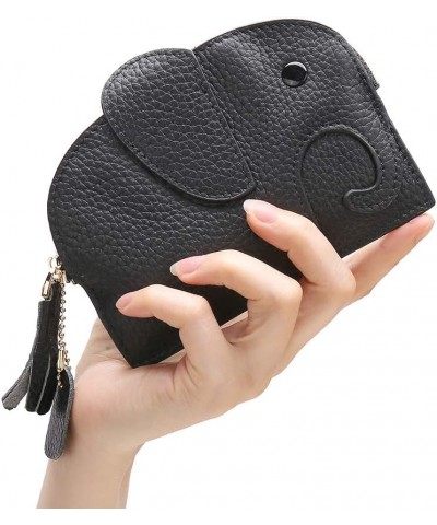 Wallet for Women Leather Coin Purse for Girls Cute Elephant Handbag Small Tassel Card Holder Zip Wallet Collection Organizers...