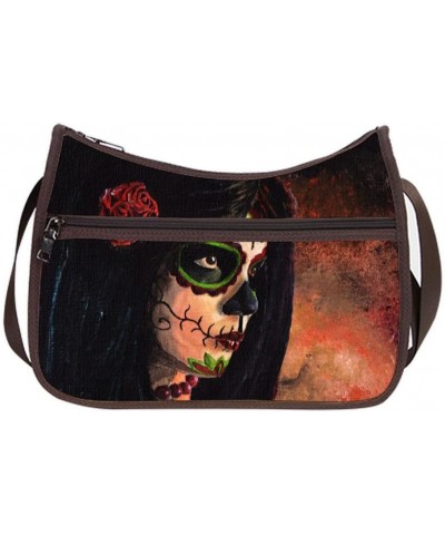 Women Female Classic Everyday Hobo Bag Hobo Shoulder Bags with Sugar Skull Girl Print. $16.31 Shoulder Bags