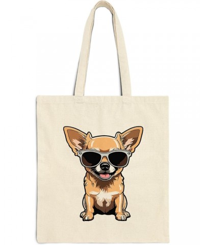 Chihuahua Cotton Tote Bag for Women Men Casual Tote Bag Cloth Canvas Shopping Bags with Handles Cute Bags Everyday Use 15" x ...