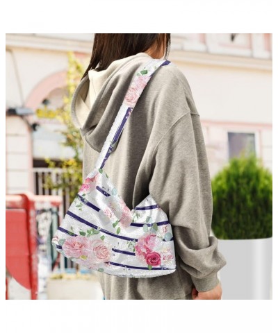 Tote Handbags for Women Ultra Soft Fluffy Shoulder Bag with Zipper Fashion Durable Messenger Bag Color-a013 $11.00 Totes