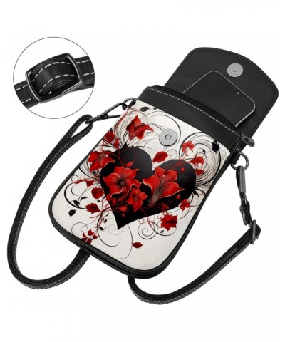 Crossbody Bags for Women,Crossbody Bag Men,Small Sling Bag,Art Heart Flower Love,Crossbody Purse $11.84 Crossbody Bags