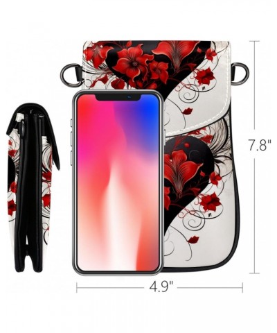 Crossbody Bags for Women,Crossbody Bag Men,Small Sling Bag,Art Heart Flower Love,Crossbody Purse $11.84 Crossbody Bags