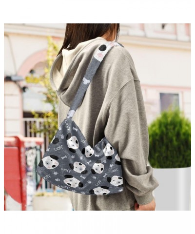 Plush Underarm Bag-Cute Doodle Dogs, Ladies Fluffy Shoulder Bag, Women Fluffy Tote Bag for Autumn and Winter $11.34 Totes