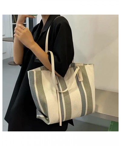 Shoulder Bag for Women Large Capacity Lightweight Tote Bag Stylish Casual Durable Handbag with Leather Strap,white White $13....