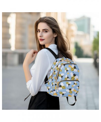 Mini Backpack Bees Insect Fashion Backpack Purse for Women,Handbag Shoulder Bag Casual Daypack, Ladies Gift for College Work ...