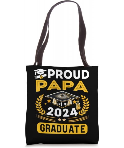 Proud Papa of a 2024 graduate for family graduation Mom Tote Bag $10.80 Totes