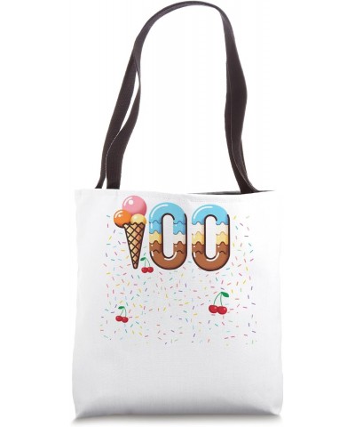 School 100 Days Cooled Down Ice Cream With Sprinkles And Che Tote Bag $13.08 Totes