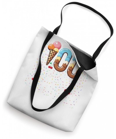 School 100 Days Cooled Down Ice Cream With Sprinkles And Che Tote Bag $13.08 Totes