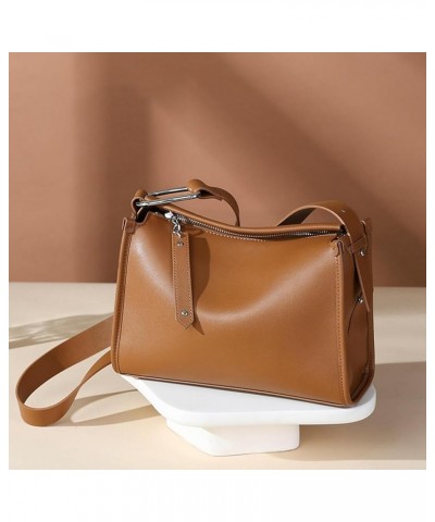 Vintage Genuine Leather Tote Shoulder Bag for Women Satchel Handbag Crossbody Bag with Sdjustable Straps Brown $27.78 Totes