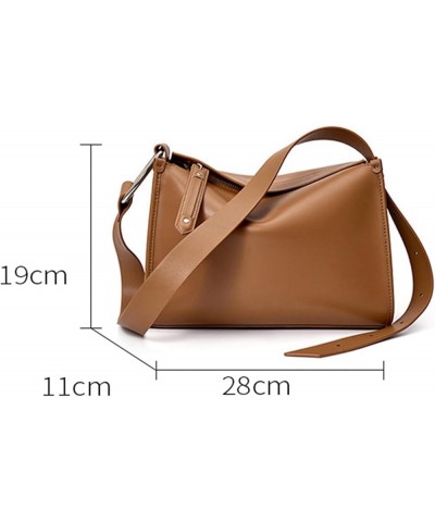 Vintage Genuine Leather Tote Shoulder Bag for Women Satchel Handbag Crossbody Bag with Sdjustable Straps Brown $27.78 Totes