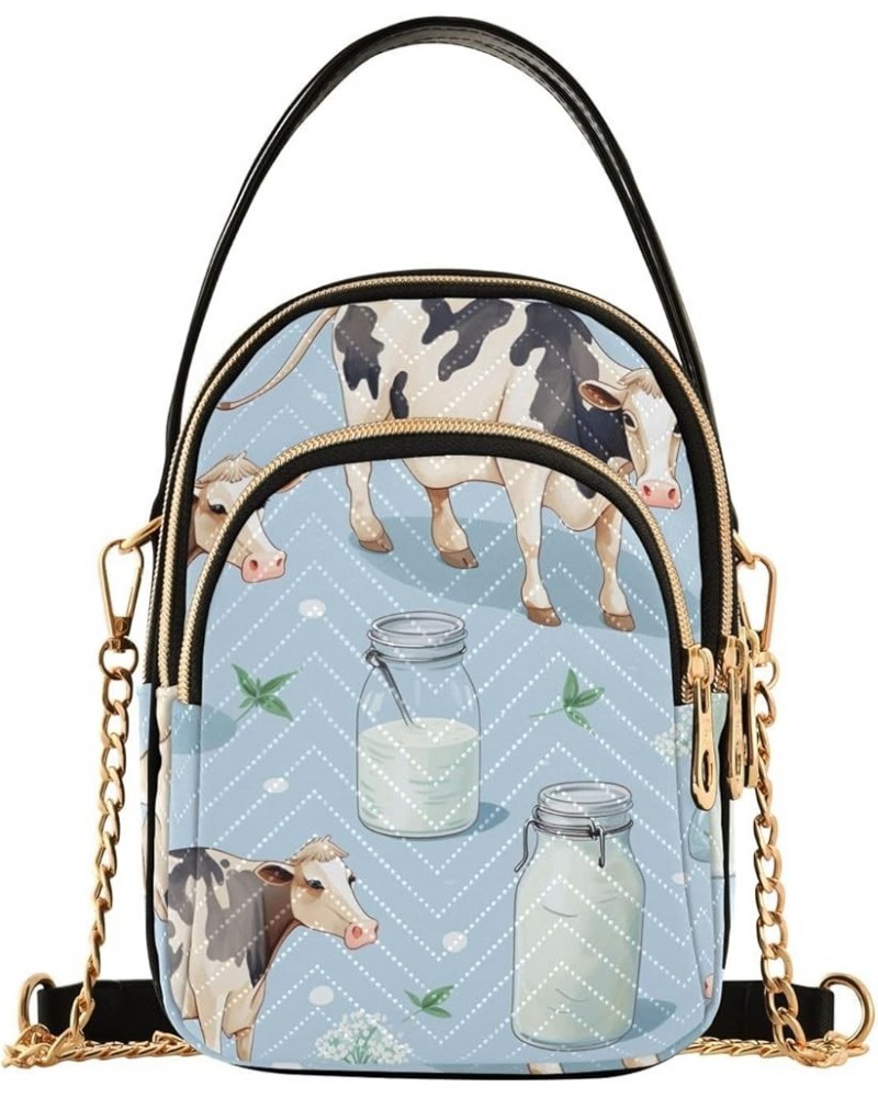 Giant Whale Painting Women's Crossbody Bags, Trendy Crossbody Purses Small Crossbody Handbag Cows-4 $15.07 Crossbody Bags