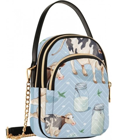 Giant Whale Painting Women's Crossbody Bags, Trendy Crossbody Purses Small Crossbody Handbag Cows-4 $15.07 Crossbody Bags