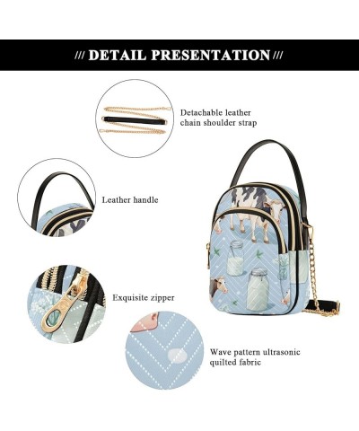 Giant Whale Painting Women's Crossbody Bags, Trendy Crossbody Purses Small Crossbody Handbag Cows-4 $15.07 Crossbody Bags