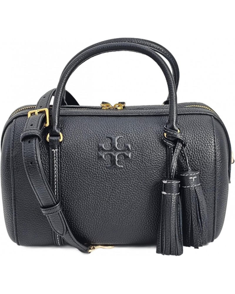 141955 Thea Black With Gold Hardware Women's Small Satchel Bag $147.40 Satchels