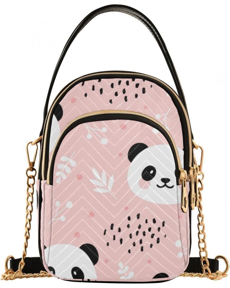 Panda Crossbody Bag for Women Cell Phone Purse Wallet with Removable Chain Shoulder Handbag for Work Phone Passport Travel $1...