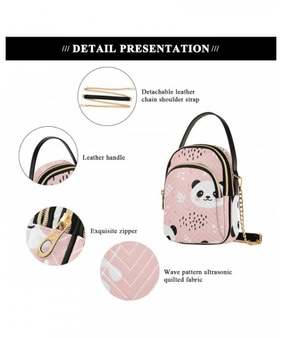 Panda Crossbody Bag for Women Cell Phone Purse Wallet with Removable Chain Shoulder Handbag for Work Phone Passport Travel $1...