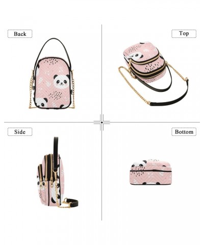 Panda Crossbody Bag for Women Cell Phone Purse Wallet with Removable Chain Shoulder Handbag for Work Phone Passport Travel $1...