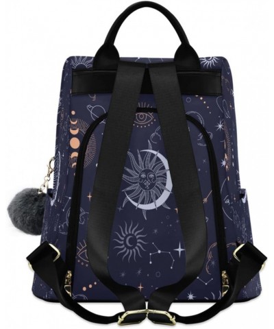 Mystic Magic Elements Sun Moon and Clouds Women Backpack Purse Anti-theft Casual Shoulder Bag Fashion Ladies Bags $21.83 Back...