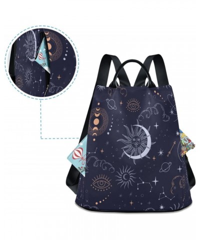 Mystic Magic Elements Sun Moon and Clouds Women Backpack Purse Anti-theft Casual Shoulder Bag Fashion Ladies Bags $21.83 Back...