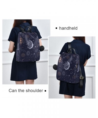 Mystic Magic Elements Sun Moon and Clouds Women Backpack Purse Anti-theft Casual Shoulder Bag Fashion Ladies Bags $21.83 Back...