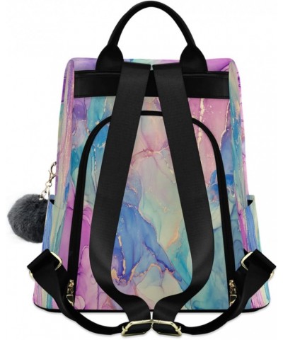 Colorful Women Backpack Purse Marble Backpack for Women Anti-theft Shoulder Bag Carry On Backpack Lightweight Rucksack Fashio...