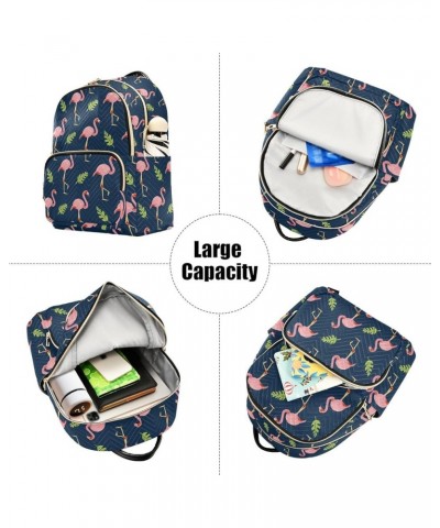 Blue Flamingo Quilted Backpack for Women Shoulder Bags Purses Travel Bag for Nurse Daily Work M Medium $14.88 Backpacks