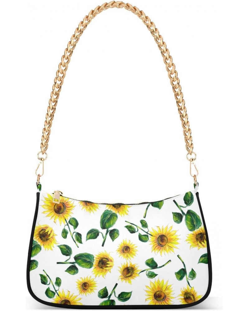 Sunflowers Shoulder Bag for Women Small Purse Fashion Clutch Handbag Mini Purse with Chain Strap for Mum Women $17.39 Shoulde...