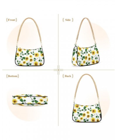 Sunflowers Shoulder Bag for Women Small Purse Fashion Clutch Handbag Mini Purse with Chain Strap for Mum Women $17.39 Shoulde...