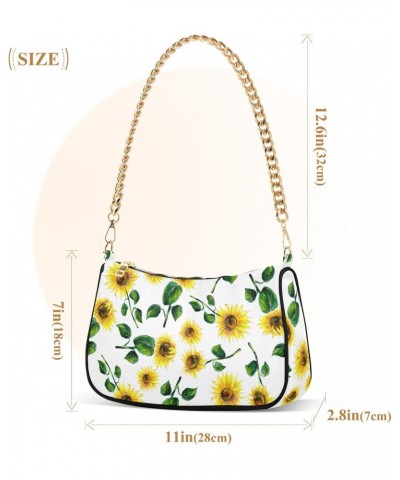 Sunflowers Shoulder Bag for Women Small Purse Fashion Clutch Handbag Mini Purse with Chain Strap for Mum Women $17.39 Shoulde...