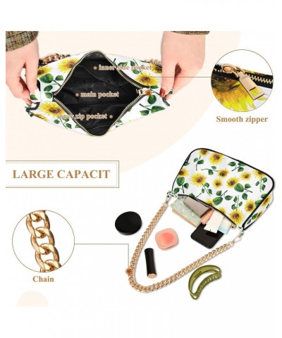 Sunflowers Shoulder Bag for Women Small Purse Fashion Clutch Handbag Mini Purse with Chain Strap for Mum Women $17.39 Shoulde...