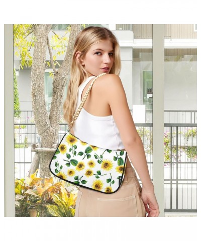 Sunflowers Shoulder Bag for Women Small Purse Fashion Clutch Handbag Mini Purse with Chain Strap for Mum Women $17.39 Shoulde...