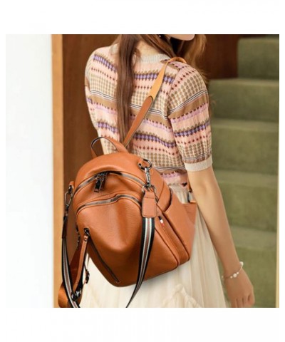 Backpacks Backpack, All-match Soft Leather Bag, Travel Bag, One-shoulder Dual-use Ladies Small Backpack $36.61 Backpacks